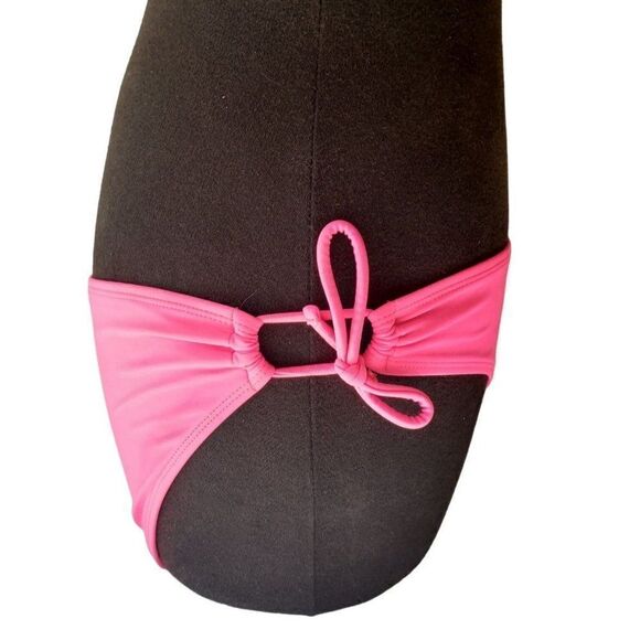Women's Bikini Bottoms Small Pink Tie Cheeky Hipster Bikini NWOT - Picture 2 of 7